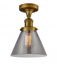 Innovations Lighting 517-1CH-BB-G43-LED - Cone - 1 Light - 8 inch - Brushed Brass - Semi-Flush Mount