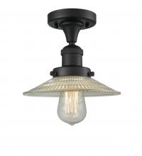 Innovations Lighting 517-1CH-BK-G2-LED - Halophane - 1 Light - 9 inch - Matte Black - Semi-Flush Mount