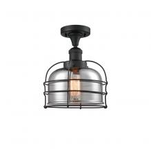 Innovations Lighting 517-1CH-BK-G73-CE-LED - Bell Cage - 1 Light - 8 inch - Matte Black - Semi-Flush Mount