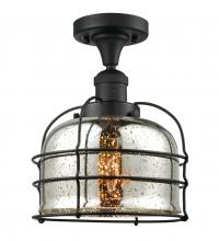 Innovations Lighting 517-1CH-BK-G78-CE - Bell Cage - 1 Light - 8 inch - Matte Black - Semi-Flush Mount