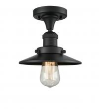 Innovations Lighting 517-1CH-BK-M6-LED - Railroad - 1 Light - 7 inch - Matte Black - Semi-Flush Mount