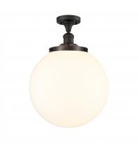 Innovations Lighting 517-1CH-OB-G201-14 - Beacon - 1 Light - 14 inch - Oil Rubbed Bronze - Semi-Flush Mount