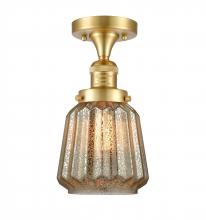 Innovations Lighting 517-1CH-SG-G146 - Chatham - 1 Light - 7 inch - Satin Gold - Semi-Flush Mount