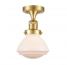 Innovations Lighting 517-1CH-SG-G321-LED - Olean - 1 Light - 7 inch - Satin Gold - Semi-Flush Mount