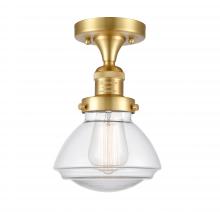 Innovations Lighting 517-1CH-SG-G322-LED - Olean - 1 Light - 7 inch - Satin Gold - Semi-Flush Mount