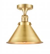 Innovations Lighting 517-1CH-SG-M10-SG-LED - Briarcliff - 1 Light - 10 inch - Satin Gold - Semi-Flush Mount