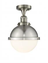 Innovations Lighting 517-1CH-SN-HFS-81-SN-LED - Hampden - 1 Light - 9 inch - Brushed Satin Nickel - Semi-Flush Mount