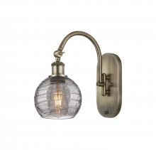  518-1W-AB-G1213-6SM - Athens Deco Swirl - 1 Light - 6 inch - Antique Brass - Sconce