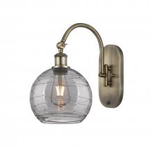  518-1W-AB-G1213-8SM - Athens Deco Swirl - 1 Light - 8 inch - Antique Brass - Sconce