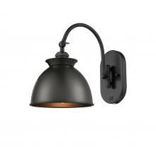  518-1W-BK-M14-BK - Adirondack - 1 Light - 8 inch - Matte Black - Sconce