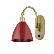  518-1W-SG-MBD-75-RD - Plymouth - 1 Light - 8 inch - Satin Gold - Sconce