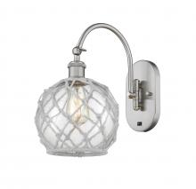 Innovations Lighting 518-1W-SN-G122-8RW-LED - Farmhouse Rope - 1 Light - 8 inch - Brushed Satin Nickel - Sconce