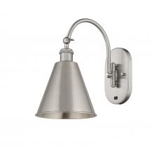 Innovations Lighting 518-1W-SN-MBC-8-SN-LED - Berkshire - 1 Light - 8 inch - Brushed Satin Nickel - Sconce