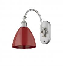 Innovations Lighting 518-1W-SN-MBD-75-RD-LED - Plymouth - 1 Light - 8 inch - Brushed Satin Nickel - Sconce