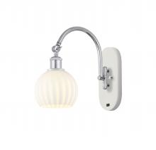 Innovations Lighting 518-1W-WPC-G1217-6WV - White Venetian - 1 Light - 6 inch - White Polished Chrome - Sconce