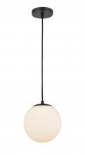 Innovations Lighting 608-BK-W - Tolland - 1 Light - 8 inch - Matte Black - Cord hung - Mini Pendant