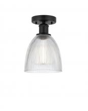 Innovations Lighting 616-1F-BK-G382 - Castile - 1 Light - 6 inch - Matte Black - Semi-Flush Mount