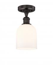 Innovations Lighting 616-1F-OB-G558-6GWH - Bella - 1 Light - 6 inch - Oil Rubbed Bronze - Semi-Flush Mount