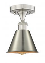  616-1F-SN-M8-SN - Smithfield - 1 Light - 7 inch - Brushed Satin Nickel - Semi-Flush Mount