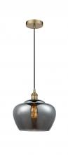 Innovations Lighting 616-1P-AB-G93-L - Fenton - 1 Light - 11 inch - Antique Brass - Cord hung - Mini Pendant