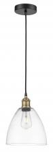  616-1P-BAB-GBD-92 - Bristol - 1 Light - 9 inch - Black Antique Brass - Cord hung - Mini Pendant