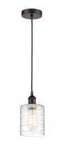  616-1P-OB-G1113 - Cobbleskill - 1 Light - 5 inch - Oil Rubbed Bronze - Cord hung - Mini Pendant