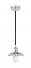 Innovations Lighting 616-1P-PN-M17-PN - Scallop - 1 Light - 8 inch - Polished Nickel - Cord Hung - Mini Pendant