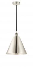  616-1P-PN-MBC-12-PN - Berkshire - 1 Light - 12 inch - Polished Nickel - Cord hung - Mini Pendant