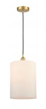  616-1P-SG-G111-L - Cobbleskill - 1 Light - 9 inch - Satin Gold - Cord hung - Mini Pendant