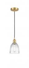  616-1P-SG-G442 - Brookfield - 1 Light - 6 inch - Satin Gold - Cord hung - Mini Pendant