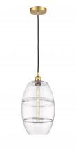  616-1P-SG-G557-10CL - Vaz - 1 Light - 10 inch - Satin Gold - Cord hung - Mini Pendant