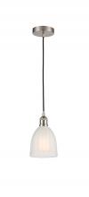  616-1P-SN-G441 - Brookfield - 1 Light - 6 inch - Brushed Satin Nickel - Cord hung - Mini Pendant