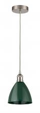  616-1P-SN-MBD-75-GR-LED - Plymouth - 1 Light - 8 inch - Brushed Satin Nickel - Cord hung - Mini Pendant