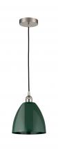 Innovations Lighting 616-1P-SN-MBD-9-GR-LED - Plymouth - 1 Light - 9 inch - Brushed Satin Nickel - Cord hung - Mini Pendant