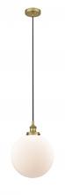 Innovations Lighting 616-1PH-BB-G201-12-LED - Beacon - 1 Light - 12 inch - Brushed Brass - Cord hung - Mini Pendant