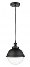 Innovations Lighting 616-1PH-BK-HFS-82-BK - Hampden - 1 Light - 9 inch - Matte Black - Cord hung - Mini Pendant