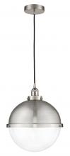 Innovations Lighting 616-1PH-SN-HFS-122-SN-LED - Hampden - 1 Light - 13 inch - Brushed Satin Nickel - Cord hung - Pendant