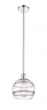  616-1S-PN-G556-10CL - Rochester - 1 Light - 10 inch - Polished Nickel - Cord hung - Mini Pendant