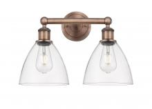 Innovations Lighting 616-2W-AC-GBD-752 - Bristol - 2 Light - 17 inch - Antique Copper - Bath Vanity Light