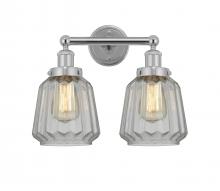  616-2W-PC-G142 - Chatham - 2 Light - 16 inch - Polished Chrome - Bath Vanity Light