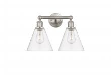 Innovations Lighting 616-2W-SN-GBC-82 - Berkshire - 2 Light - 17 inch - Satin Nickel - Bath Vanity Light