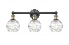  616-3W-BAB-G1213-6 - Athens Deco Swirl - 3 Light - 24 inch - Black Antique Brass - Bath Vanity Light