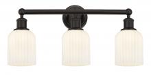  616-3W-OB-G559-5GWH - Bridal Veil - 3 Light - 23 inch - Oil Rubbed Bronze - Bath Vanity Light