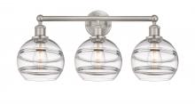  616-3W-SN-G556-8CL - Rochester - 3 Light - 26 inch - Satin Nickel - Bath Vanity Light