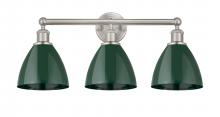 Innovations Lighting 616-3W-SN-MBD-75-GR - Plymouth - 3 Light - 26 inch - Satin Nickel - Bath Vanity Light