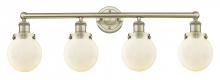 Innovations Lighting 616-4W-AB-G201-6 - Beacon - 4 Light - 33 inch - Antique Brass - Bath Vanity Light