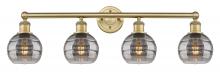  616-4W-BB-G556-6SM - Rochester - 4 Light - 33 inch - Brushed Brass - Bath Vanity Light