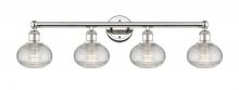  616-4W-PN-G555-6CL - Ithaca - 4 Light - 33 inch - Polished Nickel - Bath Vanity Light