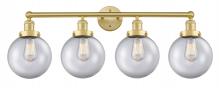 Innovations Lighting 616-4W-SG-G202-8 - Beacon - 4 Light - 35 inch - Satin Gold - Bath Vanity Light