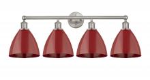  616-4W-SN-MBD-75-RD - Plymouth - 4 Light - 35 inch - Brushed Satin Nickel - Bath Vanity Light